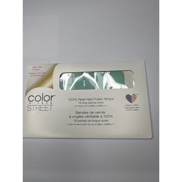 NWT Color Street “Tranquil Waters” Turquoise Tone Iridescent Flakes Strips - Picture 2 of 4